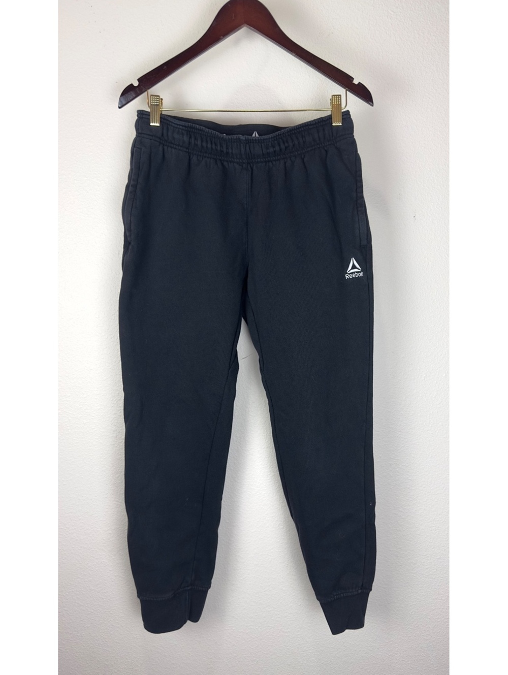 Reebok Black Fleece Jogger Sweatpants Size M Cotton Blend Athletic Pants